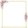 Wokceer Square Wedding Arch Backdrop Stand Gold Metal Arch 7.2FT x 6.6FT by Wokceer