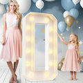 Ledido Easy-Assemble 4FT Warm White Marquee Light Up Number 0 for Birthday by Ledido