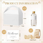 Maitys 24 Set Welcome Boxes for Wedding Guests 9x6x6 Gable Boxes, Gold - Image 2