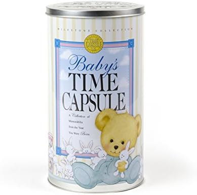 Milestone Collection Baby's Time Capsule, Yellow/Green/White/Pink, 12" x 6.5" by Milestone+Collection