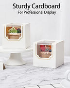 Happyhiram 100 Pack Gold Individual Cupcake Boxes with Inserts & Window - Image 5