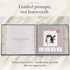 Baby Memory Book from Pregnancy to Age 5, Baby Book Keepsake, Dusty Blue - Image 4
