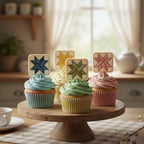 BAKERLOGY LeMoyne Star Quilt Block & Woven Star Quilt Block Mini Cookie Cutters & Stamps Set (2pcs) – Patchwork Quilting Fondant Cutter for Sewing & Craft Baking, Biscuit Cupcake Decoration Tool - Image 7