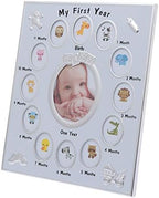 First Year Photo Frame, Newborn Picture Frame, My First Year Newborn Keepsake Frame 12 Months Photo Frame for Memories, Shower, New Mom by BESPORTBLE