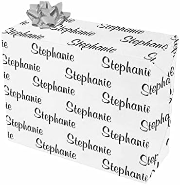MyPupSocks Custom Name Multi Name White Wrapping Paper Roll Wrap Papers for Gifts Box Wrapped Decor for Baby Shower Women 5 Rolls 58"x 23" by MyPupSocks