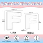 13.8" Extra Large Acrylic Letter Charcuterie Board Box, Reusable Fillable Letter Cake Candy Dish Display Serving Tray for Birthday Anniversary Party Decoration (F) - Image 2