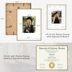 Signature Picture Frame 20x26, Aluminum Signable Frame with Glass, Bronze - Image 2