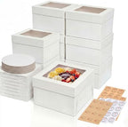 Arttown 20 Pack Cake Boxes and Cake Boards 12 Inch Tall Multi-Layer White by Arttown