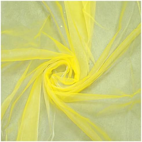 65 Yard Organza Fabric 44" Wide for Wedding Event Décor - Yellow - Image 4