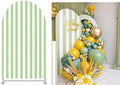 FiVan Arch Covers Stretchy Green Stripes Backdrop for Birthday Baby Shower Party Decoration 4x7ft Baptism Background Props by FiVan