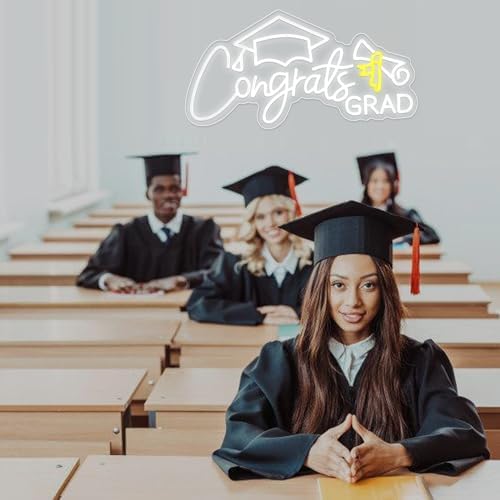 Congrats Grad Neon Sign, Class of 2026 Celebration Wall Decor - Image 4