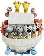 Noah's Ark Cake Topper, Jungle Safari, Party Decoration Birthday Party Centerpiece, Baby Shower, Biblical Animals (White) - Image 6
