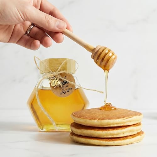 15 Sets 3.38 oz Hexagonal Glass Honey Jars With Favor Accessories - Image 7