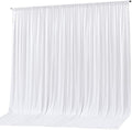 White Backdrop Curtain 10x10ft - Wrinkle Free Polyester Photo Curtain Backdrop Wedding Back Drop Fabric Drapes for Party Decorations Background for Photography by WishCare
