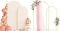 Wokceer Wedding Arch Backdrop Stand and Cover Set of 2,Arch and Beige Cover by Wokceer