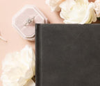 Personalized Guest Book - 11.5" x 8.5" Premium Custom Guest Signing Book with Bookmark and Blank Pages for Wedding Reception Table Decoration Engagement Birthday Party Event, Charcoal - Image 3