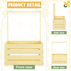 Suzile Baby Shower Crate Wooden Closet Baby Basket Gift,Creamy Yellow - Image 3