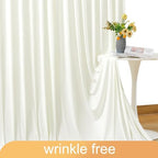 20ft x 10ft Wrinkle Free Ivory Wedding Backdrop Curtains for Party Bridal Shower Reception Decorations Ivory Fabric Curtain Backdrops Drapes for Photography Baby Shower Birthday Background - Image 6