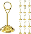 Urban Deco 16 Pieces Table Card Holder Place Card Holders 4 inches Steel Card Holders for Photos, Food Signs, Memo Notes, Weddings, Restaurants, Birthdays (Gold Round) by UrbanDeco
