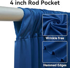 20ft x 12ft Royal Blue Backdrop Curtain for Parties, Wrinkle Free Polyester 4 Panels 5x12ft Photo Backdrop Drapes Back Drop Cloth for Wedding Birthday Party Baby Shower Photography Background - Image 2