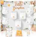 Ctosree 31 Pcs Little Pumpkin Baby Shower Diaper Game 1 Diaper Baby Shower Game Board 7 Diapers 10 Plastic Balls 1 Organza Bag for Bridal Games Boy Girl by Ctosree