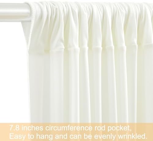 10ft x 15ft Ivory Wrinkle Free Backdrop Curtains for Wedding Party Backdrops Curtain Drapes Fabric Decorations Photo Back Drop Cloth for Baby Shower Photography Stage Reception - Image 7