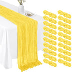 20 Pack Lemon Yellow 17 x 108 Inch Cheesecloth Table Runner - Boho Gauze Sheer Fabric for Wedding Baby Shower Party Home Decor by Unknown