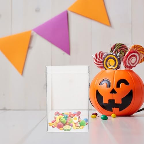 Gatuida 12 Pcs Clear Acrylic Candy Boxes with Lids - Transparent Treat Containers for Cookies, Biscuits, and - for Parties, Baby Showers, and More - Image 5
