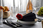 100 Linen-Feel Black Paper Napkins - Decorative Cloth-Like Black Dinner Napkins - Soft And Absorbent. For Kitchen, Party, Wedding, Bathroom Or Any Occasion. (Pack of 100) - Image 2