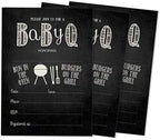 Pack of 30 Baby Shower Invites, Bun in Th Oven BBQ Party Invitations, Fill in Blank Invitations with Envelopes 5 x 7 inches by Inkdotpot