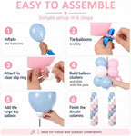 2 Sets Adjustable Balloon Column Stand Kit with Bases（Pink Blue） - Image 4