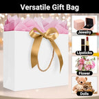 EUSOAR White Gift Bags, 50pcs 12.5"x4.5"x11" White Party Favor Bags with Handle, Shopping Wedding Party Favor Paper Bags Gift Treat Bags Bulk for Wedding Baby Shower Guests Bridal - Image 4