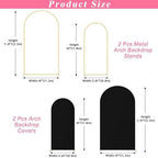Putros Arch Backdrop Stand and Cover Set of 2, Arch Stand with Black Cover - Image 2