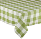 DII Buffalo Check Collection, Classic Farmhouse Tablecloth, 60 x 104, Antique Green - Image 2