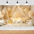 12X10ft Newborn Maternity Backdrop Moon Star Cloud Balloon Background by bzwcbei