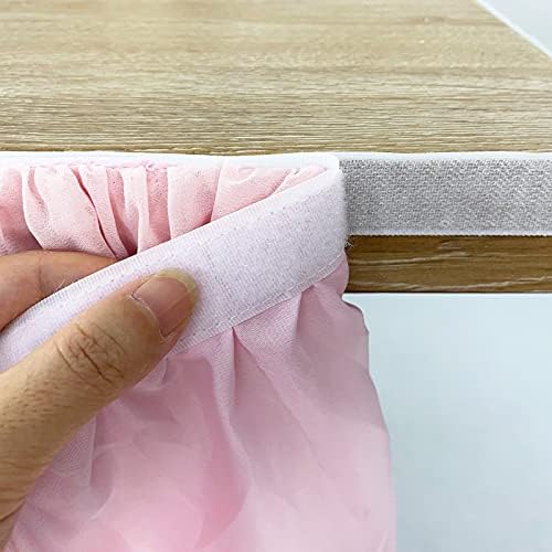 Pooling and Floating Chiffon Table Skirt with extra length, 6FT 9FT 14FT Sheer Tablecloth, Baby Shower, Birthdays Party, Main Cake Table Decoration, Wdding Table Skirt (Blush Pink, 6FT) - Image 5