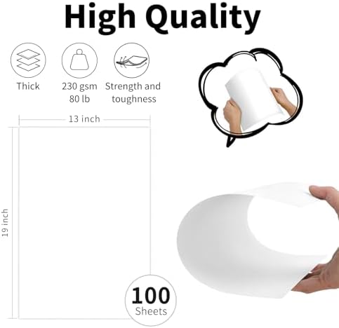 13 x 19 White Cardstock 80lb 100 Sheets - Image 2