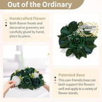 NUPTIO Green Flower Ball Centerpieces: Artificial Rose for Table, 9.4 Inch - Image 6