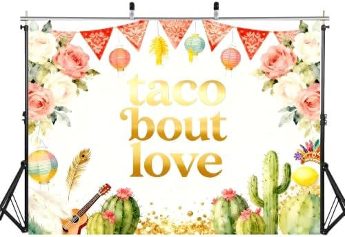 10x8ft Fabric Vibrant Mexican Fiesta Backdrop with Cactus Floral Garland Paper Lantern Background for Bridal Shower Gathering Party Decorations Tapestry Photo Studio Props - Image 2
