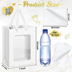Zhanmai 36 Pcs Kraft Paper Gift Bags with Clear Window Handles, White - Image 2