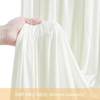 40ft x 10ft Ivory Backdrop Curtains, 8 Panels Cream Drapes for Backdrop - Image 7