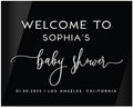 Andaz Press 16X20 Black Acrylic Personalized Baby Shower Welcome Sign, Gender Neutral Script Large Custom Sign For Easel Stand, Baby Shower Decorations, Personalized Baby Shower Sign, Custom Signs by AndazPress