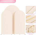 Wokceer Beige Arch Backdrop Cover, Arch Covers Stretchy Backdrop Set of 3 - Image 5