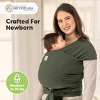KeaBabies Baby Wrap Carrier, All in 1 Original Baby Carrier (Forest) - Image 2