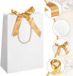 EUSOAR White Gift Bags - 50pcs 7.8"x3.9"x11" Party Favor Bags with Handle for Business, Wedding, Baby Shower Guests - Image 3