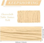 6 Pack Cheesecloth Table Runner 10Ft Christmas Gauze Boho Table Runners for Wedding Decor Bridal Shower Decorations(35" x 120") - Image 2