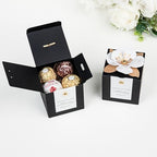 FEIYI 20 PCS Favor Boxes, Black Candy Boxes 2.55x2.55x2.55 - Image 3