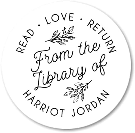 Personalized Book Labels, From the Library of Stickers, Set of 90 stickers 1.5 inch round, Read Love Return Bookplate Stickers by PortofReverie