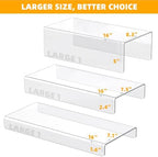 Large Buffet Risers & Display Stands, Clear, 16" 16" 16", 3 Sets - Image 2