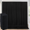 60ftx10ft Wrinkle Free Black Backdrop Curtains for Parties, Silky Polyester Photo Backdrop Drapes 12 Panels 5x10ft Back Drop Cloth for Wedding Birthday Baby Shower Photography Background by ENJOYYOURPARTY